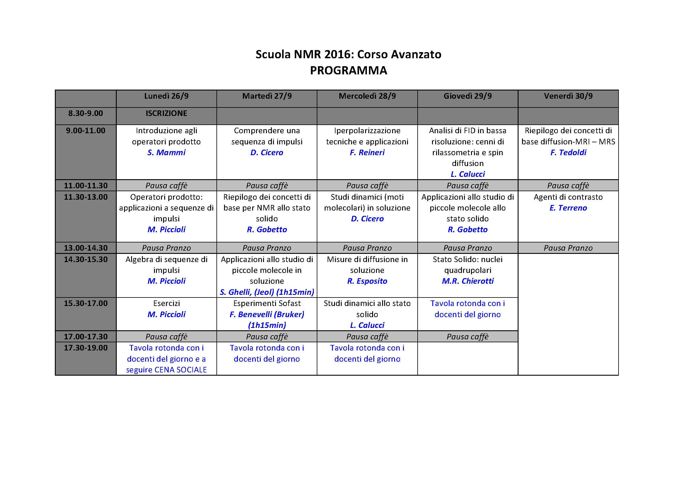 Programma scuola 2016