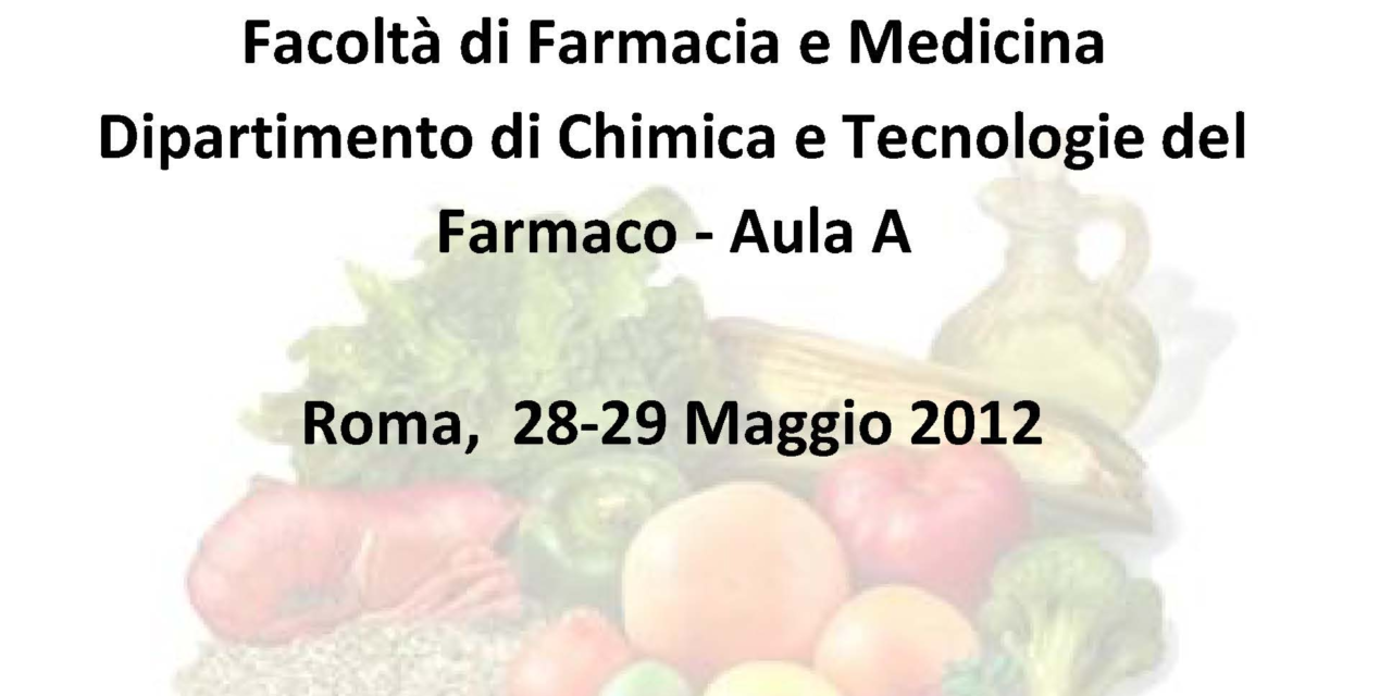 III Workshop – Applicazioni della Risonanza Magnetica nella Scienza degli Alimenti – Roma 28-29 Maggio 2012