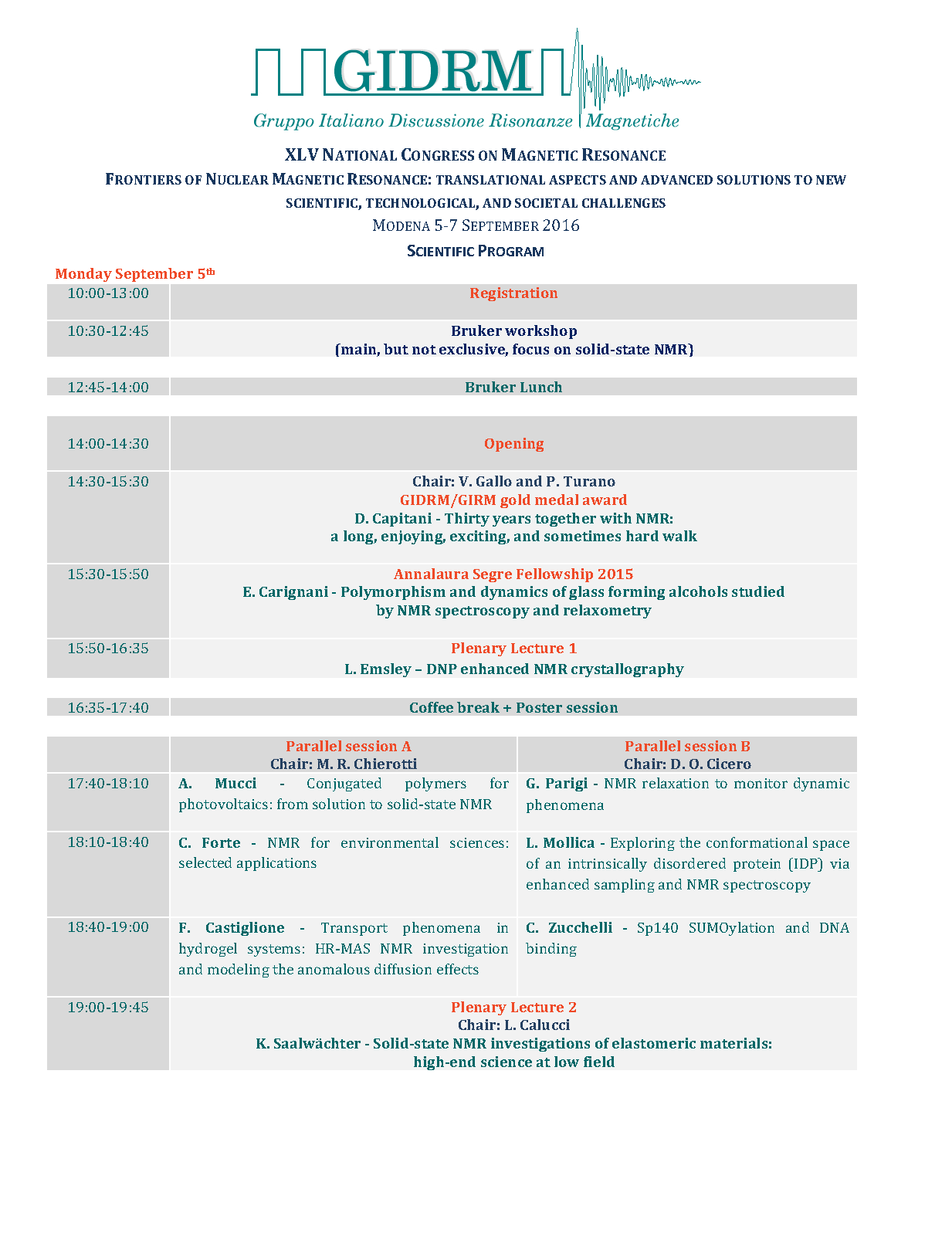Modena2016 program Pagina 1