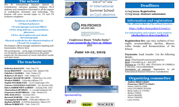 IV International Summer School on Cyclodextrins