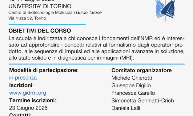XXVIII Scuola Nazionale di Risonanza Magnetica Nucleare – Universita’ di Torino
